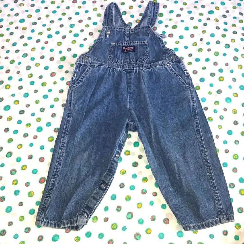 10/$50 VINTAGE OSHKOSH B GOSH OVERALL 💯 COTTON SIZE KIDS 12 MONS
